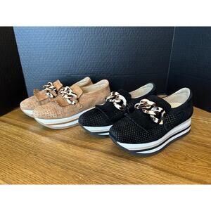 Lot of Softwaves Suede Leather Cadie Slip on Arch Support Platform Sneakers 36/6